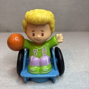 Fisher Price Little People Josh Basketball‎ Player Boy Wheelchair Figure 2016